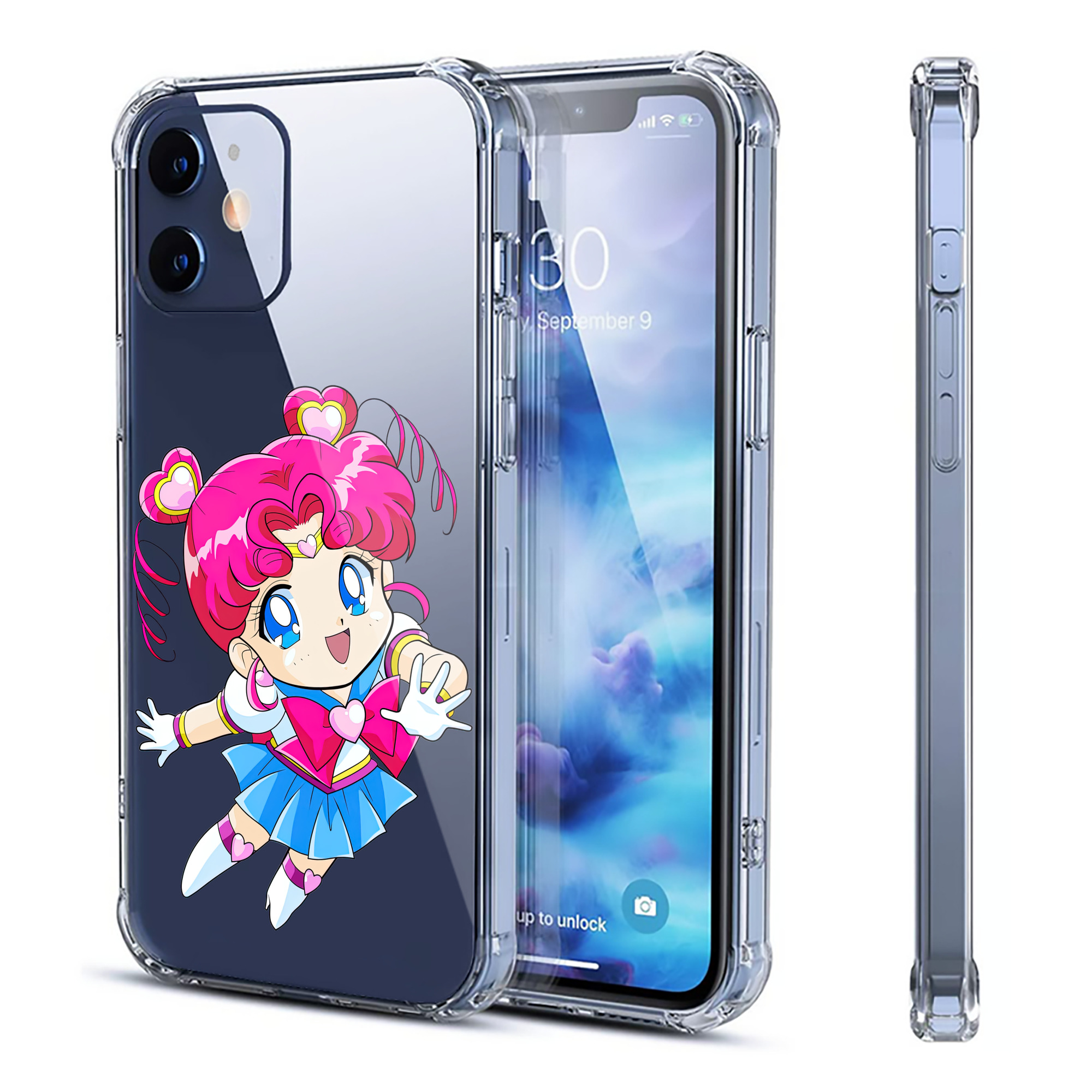 （画像用） 美少女戦士セーラームーン ちびうさ Sailor Moon Chibiusa Tsukino Usagi Small Lady Serenity 【iPhone 12シリーズ対応】透明スマホケース（クリアソフトケース）